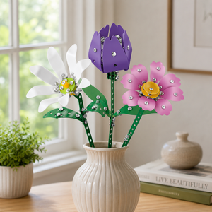 Kit de Manualidades Botánicas de Metal 3D EPT, Construye <span class=keywords><strong>tu</strong></span> Propia Flor con Tuercas <span class=keywords><strong>y</strong></span> Pernos, Modelo de Exhibición STEM para Ensamblar, Edades 8+ - Product Image 1