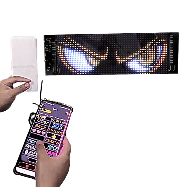 Mini LED Car Signs Flexible USB 5V LED Digital Sign Bluetooth Application Control DIY Programmable Scrolling LED Sign