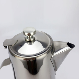 Cafetière en acier inoxydable avec couvercle et bec verseur, finition polie - Product Image 2