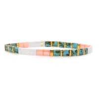 Bracelet pour homme en perles Miyuki Tila, bracelet en perles de verre