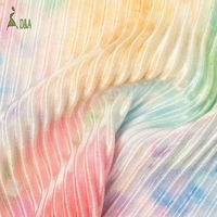 Tissu tricoté texturé imprimé numériquement, 100 % polyester 50D 150GSM, anti-statique, brillant, froissé, écologique, pour vêtements