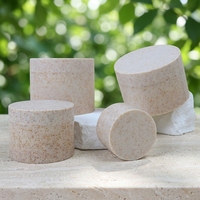 Pot cosmétique vide en fibre de blé naturelle biodégradable avec couvercle à vis, emballage écologique pour crème, lotion et baume pour les mains – Fournisseur d'usine
