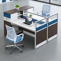 Postes de travail pour le personnel, bureaux individuels en forme de T, poste de travail de bureau à 6 places