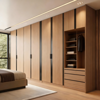 Armoire de chambre à coucher moderne, dressing de luxe, placard avec grand miroir pour la maison, villa, chambre à coucher, rangement