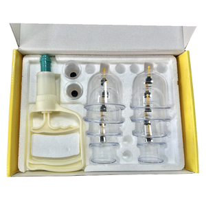 Ventouses avec pompe à vide avec 12 ventouses en plastique médicales pour ventouses sur les jambes des bras arrière - Product Image 2