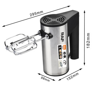 Appareil de cuisine en acier inoxydable, mixeur à main haute vitesse 450W, 5 vitesses - Product Image 5