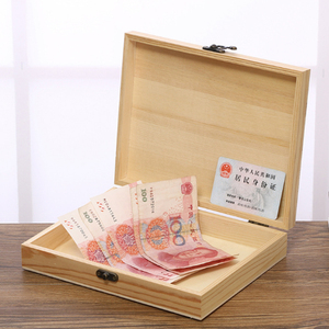 Caja rectangular de madera de pino sin terminar, baratija de regalo, artículos diversos, joyería, juguetes, almacenamiento de exhibición, caja de embalaje de madera multifuncional - Product Image 4