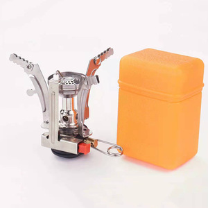 Mini Foldable <b>Stove</b> Head Stainless Steel Portable Windproof Outdoor Camping Cooking Appliance Lightweight With Ignition Device - Product Image 5