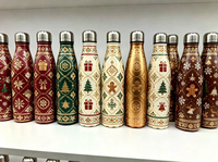 Cadeaux de Noël personnalisés, bouteilles d'eau en acier inoxydable en forme de cola, réutilisables, isolées, étanches, parfaites pour la salle de sport, le camping, les activités de plein air