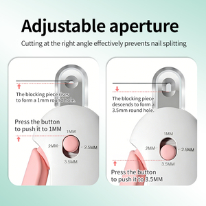Cortauñas ajustables al por mayor <span class=keywords><strong>para</strong></span> mascotas, con cuchilla de acero inoxidable de orificio redondo seguro y lima oculta <span class=keywords><strong>para</strong></span> el cuidado de las uñas de <span class=keywords><strong>gatos</strong></span> en casa. - Product Image 4