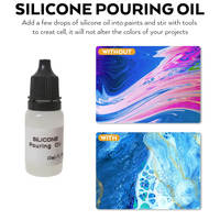 Kit de 12 pièces de pigments acryliques pour coulage DIY de 60 ml, accessoires variés, racloirs, gants, nappe de protection, gobelet de coulage, gobelets de mélange d'huile en silicone