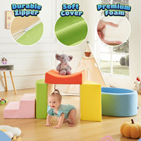 Blocs d'escalade en mousse avec fosse à balles conçus pour les tout-petits, ensemble de jeux en mousse pour l'intérieur, pour que les plus petits puissent jouer activement