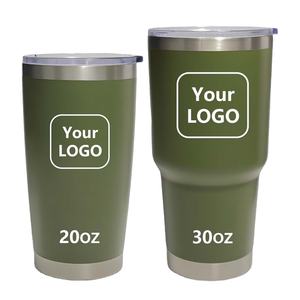 Tazas de Viaje de Acero Inoxidable con Aislamiento al Vacío de Doble Pared, Recubiertas con Polvo, con Logotipo Personalizado, de 20oz y 30oz, para Café - Product Image 1