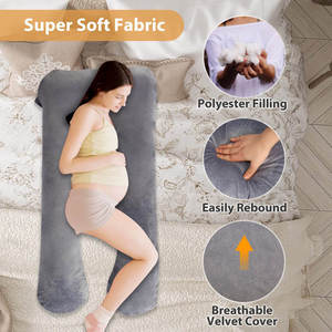 Fluffy Latex U Shaped Maternity Support <b>Pillow</b> Customizable Comfort Hug Sleeping Cushion <b>Large</b> Manufacturer Bulk Order - Product Image 6