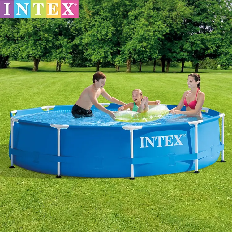 INTEX 28202 10FT X 30IN Metal çerçeve havuz seti yüzme havuzu açık hava yüzme havuzu