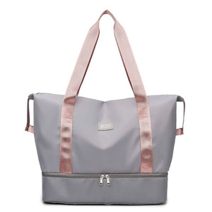 Custom Foldable Waterproof Cloth Fabric Travel Bags Lightweight Handbag Student Large-Capacity Luggage Bag Storage <strong>Gym</strong> <strong>Tote</strong> Bag - Product Image 3