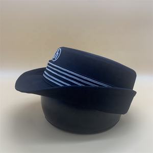Casquettes en <span class=keywords><strong>laine</strong></span> et polyester brodés de haute qualité femmes casquette uniforme de sécurité officier chapeau melon - Product Image 3