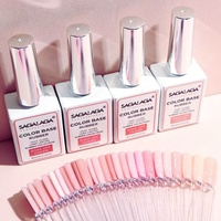 Base Coat Caoutchouc Élastique Marque Privée Disponible, Gel de Base Caoutchouc Épais pour Salon de Manucure, Base Coat Caoutchouc Couleur Personnalisée
