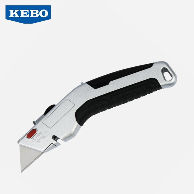 Kebo Industrial Heavy Duty Safety Utility Knife Multitool Sharp SK4/SK5 Steel Blade Quick-Change System 3 Blades Included