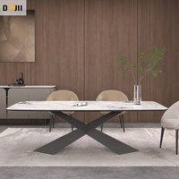 Intérieur Extérieur Mur Hôtels Salons Mobilier de restaurant Table de salle à manger contemporaine à base octogonale en stratifié