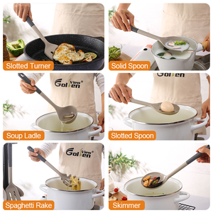 Utensilios de Cocina Resistentes al Calor, Juego de Utensilios de Silicona <span class=keywords><strong>para</strong></span> Cocinar, Juego de Herramientas de Cocina <span class=keywords><strong>para</strong></span> Utensilios Antiadherentes - Product Image 4