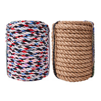 Filet en ficelle de jute jaune fait main pour équipement sportif, combat, tirage à la corde, escalade, entraînement de force - Multi-usages