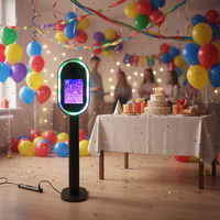 Nouvelle borne photo ovale pour iPad 11, 12.9, 13 pouces avec éclairage annulaire, borne photo interactive en libre-service