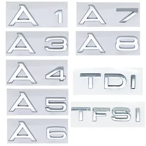 Emblema Adesivo 3D Nero in ABS <span class=keywords><strong>S</strong></span> <span class=keywords><strong>Line</strong></span> per Bagagliaio Auto <span class=keywords><strong>Audi</strong></span> A1 A3 A4 A5 A6 A7 A8, TDI TFSI - Product Image 3