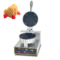 Machine à gaufres belges électriques commerciales en forme de cœur, machine à gaufres bulles avec contrôle thermostatique pour hôtels et snacks