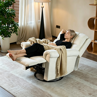 Fauteuil inclinable électrique vintage ATUNUS en chenille avec port USB, éponge haute densité, canapé individuel pour salon