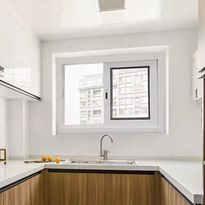 Bán nóng phong cách Châu Âu bền màu trắng kính đơn uPVC cửa sổ trượt - Product Image 4