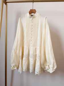 Women's 2026 Spring Summer New Arrivals Sexy Club Breathable V-neck Lantern Sleeve High Waist <b>Loose</b> Long Sleeve 100% <b>Dress</b> - Product Image 5