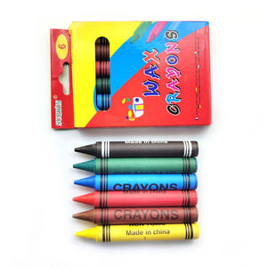 Eco-Friendly Jumbo Wax Crayons Set 6 Creative Colors for Kids Art Painting Art Supplies - Product Image 1