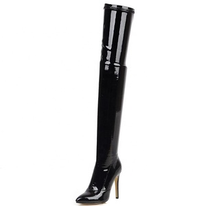 Bottes à talons hauts super longues pour femmes, bottes au-dessus du genou, bottes à talons aiguilles, chaussures d'hiver pour femmes, bottes longues pour club de nuit - Product Image 3