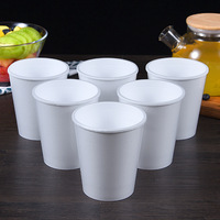 Gobelets en mousse jetables personnalisés avec logo D-5, vente en gros, pour boissons froides à emporter, gobelets en polystyrène blanc