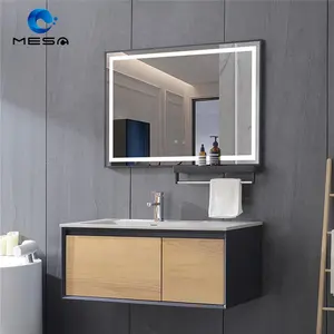 MESA bathroom wood vanity combo modern furniture bath vanity with mirror and basin