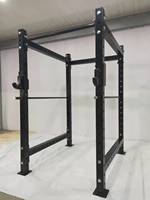 Rack de musculation robuste avec barre de sécurité, cage de musculation multifonctionnelle, tube en acier carré de 75 mm, réglable