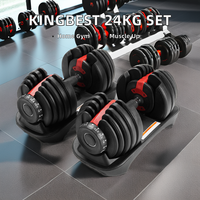 Ensemble d'haltères réglables de 24 kg, haltères de haute qualité pour la salle de sport à domicile, vente en gros d'usine