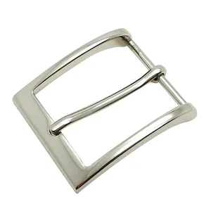 High Quality Customized Color Zinc Alloy Universal Sterling Silver Man Simple Pin Buckle For Leather Belt