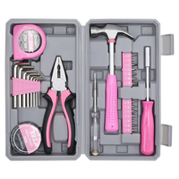 Ensemble d'outils cadeaux OEM rose, multifonction, pinces en acier au carbone, marteau pour la quincaillerie domestique, usage domestique