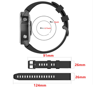 Bracelets de montre en caoutchouc souple faciles à installer, remplacement pour <span class=keywords><strong>Garmin</strong></span> Fenix 8 7 Fenix 6 <span class=keywords><strong>5</strong></span> 4 3 <span class=keywords><strong>Garmin</strong></span> Forerunner Smartwatches Tous les modèles <span class=keywords><strong>Garmin</strong></span> - Product Image 5