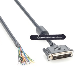 Kabel D-sub HD44 44 Pin Male ke Open End High Density UL20276 28AWG dengan Perlindungan EMI Inti Ferit untuk Otomasi Industri - Product Image 5