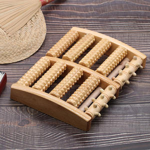 Benutzer definiertes Logo Relax Schmerz Stress abbau Muskel Holz Fuß massage gerät Roller für Planta rfasziitis Relief - Product Image 5