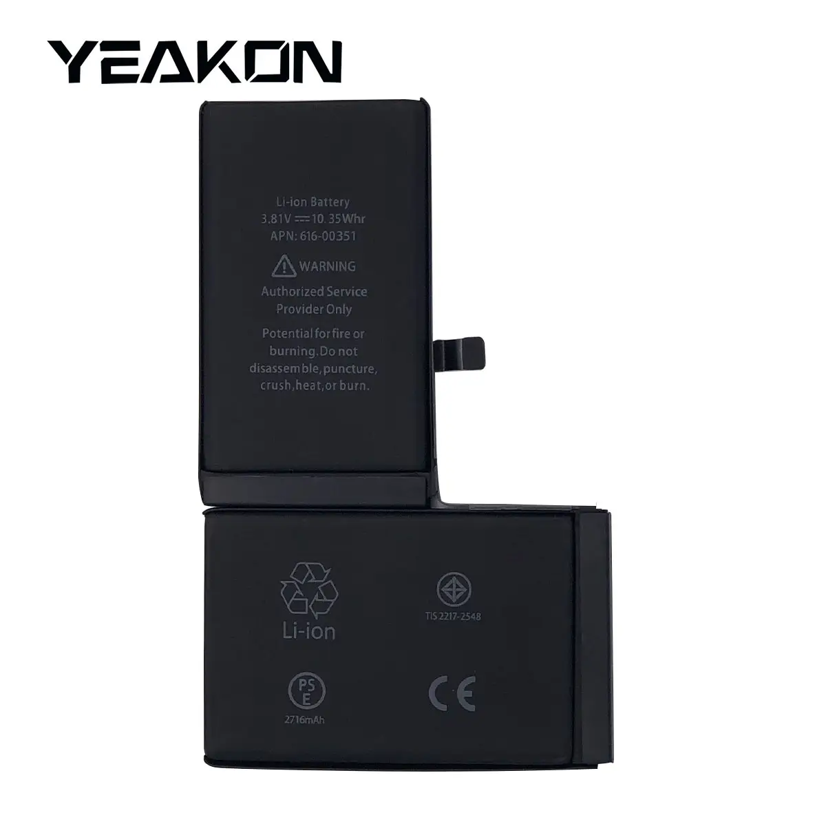 YEAKON New Zero-Cycle Cell Phone Battery Li-ion Polymer Long Life Compatible For iPhone X Replacement Battery