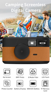 Fotocamera Digitale Retrò Stile Cinematografico 8MP, Mirrorless Leggera Vintage Senza Schermo con Acquisizione Video per Viaggi e Principianti - Product Image 3