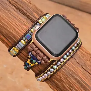 Vendita calda cinturino in pietra naturale per Smart Watch cinturino 38mm 42mm orologio in agata per la serie Iwatch 7/6/5/4/3/2/1/SE