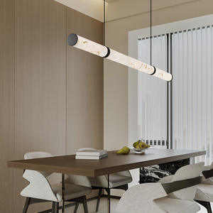 Candelabro de latón de mármol Restaurante Bar Moderno Chino Simple Mesa de comedor Tira Lámpara colgante - Product Image 3