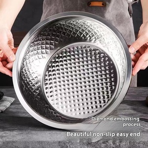 ชามผสมสลัดทำจากสเตนเลสพร้อมฝาปิดชามผสมผลไม้ในห้องครัวมีหลายขนาด - Product Image 3