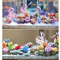 Décoration de rocher artificiel en corail, très vendue, pour aquarium, paysage aquatique, cachette pour poissons et crevettes