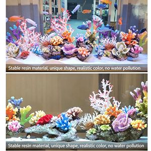 Décoration de rocher artificiel en corail, très vendue, pour aquarium, paysage aquatique, cachette pour <span class=keywords><strong>poissons</strong></span> et crevettes - Product Image 4